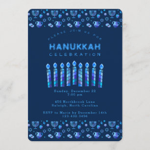 Convites Feliz Hanukkah Bela Festa Judaica