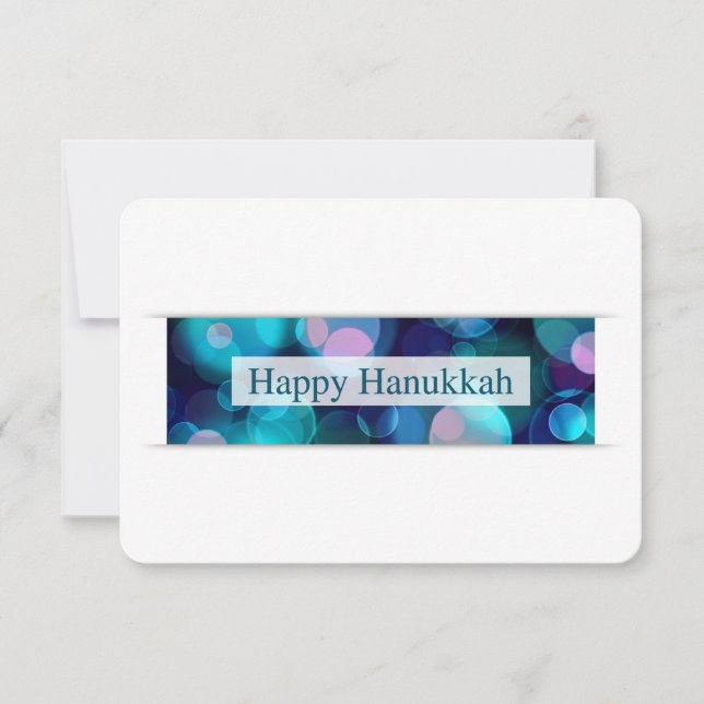 Convites feliz hanukkah (bokeh) (Frente)