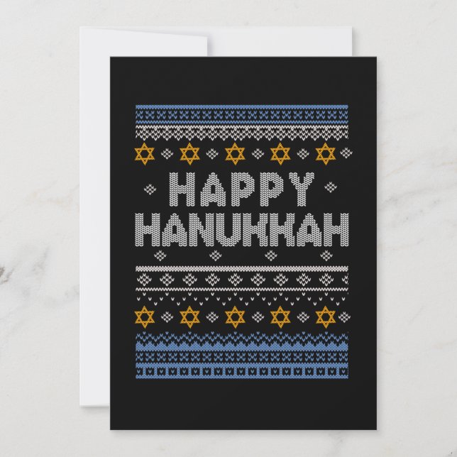 Convites Feliz Hanukkah Ugly Shirt Festival Gift (Frente)