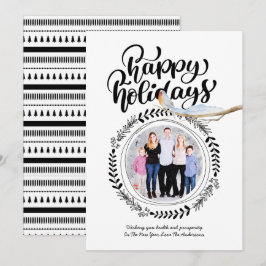 Convites FELIZ HOLIDAYPHOTO moderno festivo Robin Xmas