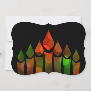 Convites Feliz Kwanzaa Bokeh Kinara
