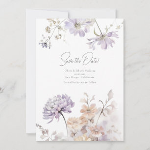 Convites Feliz - Lilac e Casamento de Lavanda Salvem a Data