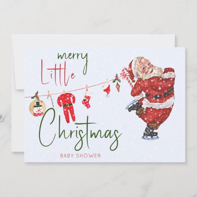 Convites Feliz Menino de Natal Chá de fraldas de inverno (Frente)
