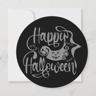 Convites Feliz morcego de Halloween jack ou lanterna