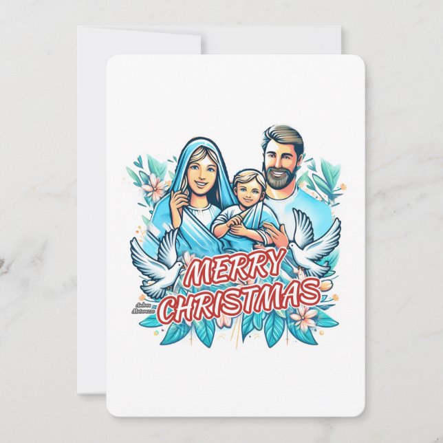 Convites Feliz Natal - A Santa Família (Frente)