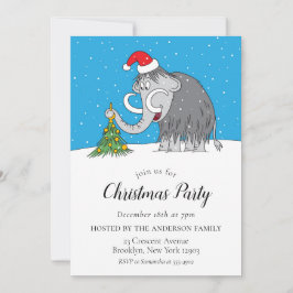 Convites Feliz Natal Árvore Festa de Mama de Santa Hat