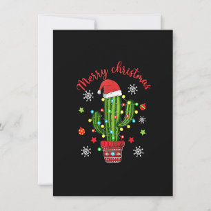 Convites Feliz Natal Cactus Com Papai Noel Muito Engraçado