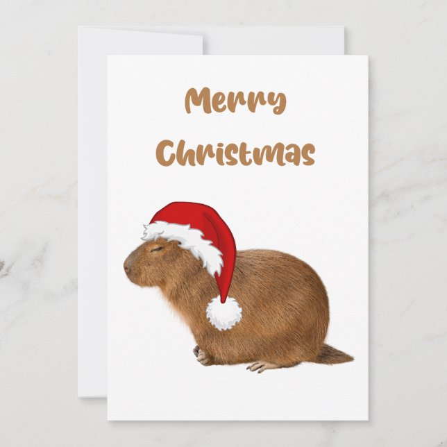 Convites Feliz Natal Capybara (Frente)