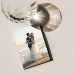 Convites Feliz Natal Casamento Snowfall Modern Beach Card<br><div class="desc">Feliz Natal Casamento Snowfall Modern Chic Card</div>