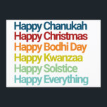 Convites Feliz Natal Chanukah Tudo<br><div class="desc">Diga feriados felizes e feliz tudo a todos neste cartão de feriado inclusivo,  moderno e mínimo,  com Chanukah,  Natal,  Kwanzaa,  Solstice,  Bodhi Day e New Year. Não deixe ninguém de fora este ano e espalhe alegria e amor para toda a sua família e amigos.</div>