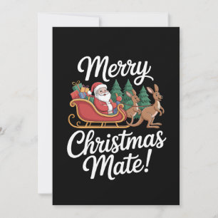 Convites Feliz Natal Companheiro Papai Noel Trenó Canguru N