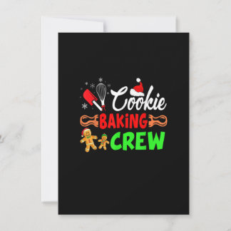 Convites Feliz Natal Cookie Baking Crew Engraçado Baking Ba