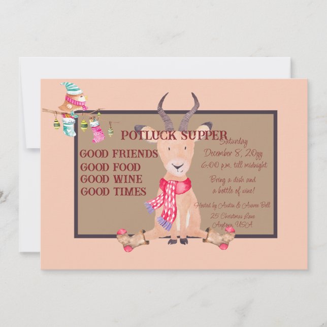 Convites Feliz Natal de Antílope (Frente)