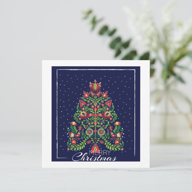 Convites Feliz Natal Desejos (Em pé/Frente)