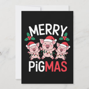 Convites Feliz Natal dos Porcos Porco do Natal Chapéu do Pa