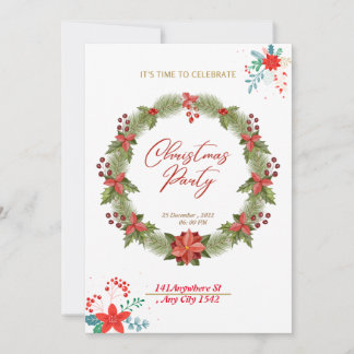 Convites Feliz Natal e Engraçado Festa de Ano Novo 2022.