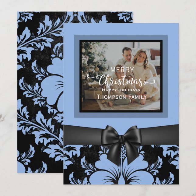 Convites Feliz Natal e feriados felizes, arco negro (Frente/Verso)