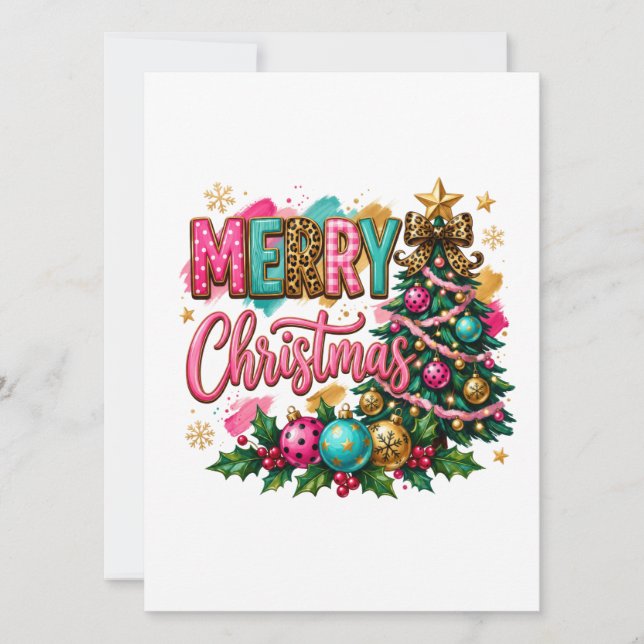Convites Feliz Natal Elegante (Frente)