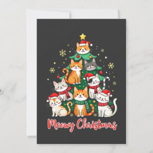 Convites Feliz Natal Engraçado Catmas Kitten Árvore de Nata