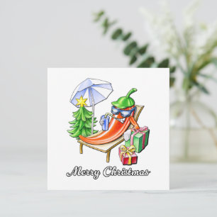 Convites Feliz Natal Engraçado Desenho de Cartoon Chili