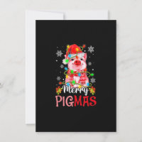 Feliz Natal Feliz Pigmas Bonito Porco Engraçado Xm