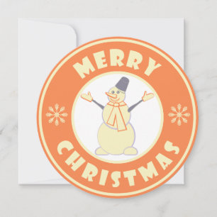 Convites Feliz Natal Feliz Snowman famoso estilo de café