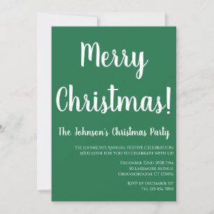Convites Feliz Natal Festa de Natal Verde