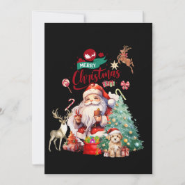 Convites Feliz Natal Festivo 2024 Papais noeis