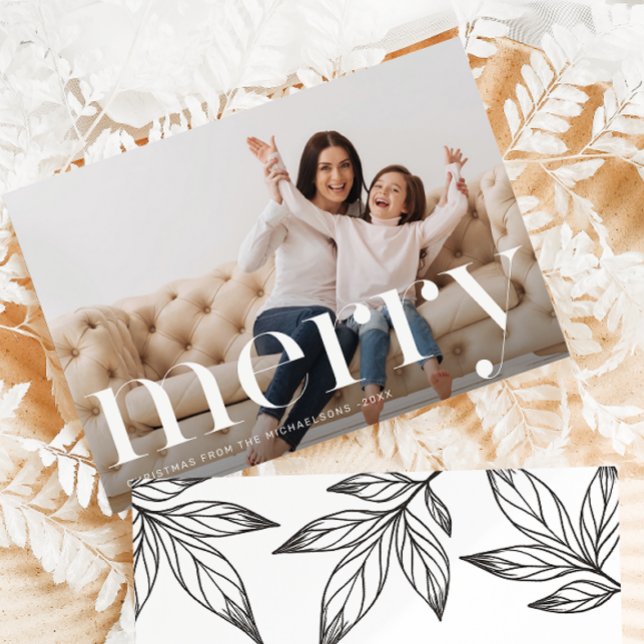 Convites Feliz Natal - Foto Botânica Preta (Criador carregado)