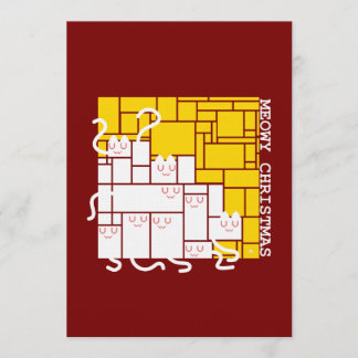 Convites Feliz Natal Gatos Quadrados