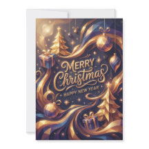 Feliz Natal Hora Dourada Geométrico Elegante