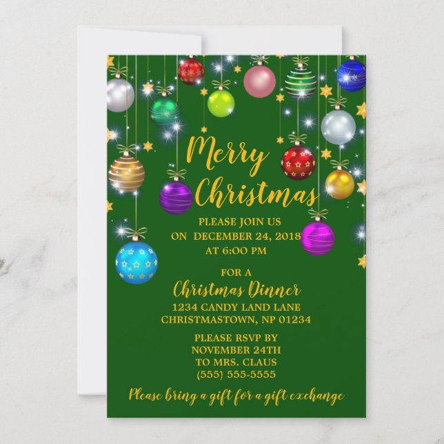 Convites Feliz Natal, Janta de Natal (Frente)