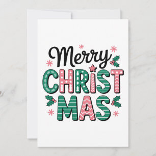 Convites Feliz Natal Letras Padronizadas Azevinho Xmas
