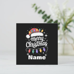 Convites Feliz Natal Luzes Santa Hat Presente Personalizado