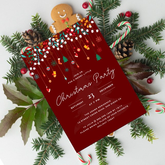 Convites Feliz Natal Meias de Inverno Festa de Natal (Criador carregado)
