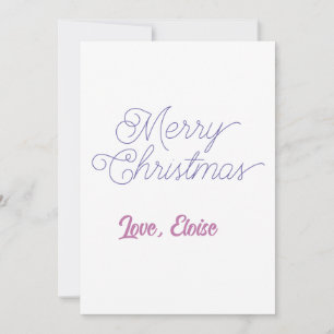 Convites feliz natal nome azul amor simples azul roxo