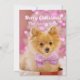 Convites Feliz Natal & Nome, Cachorro Fofo ou Sua Foto
