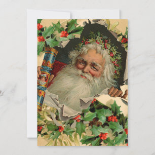 Convites Feliz Natal Papai Noel Antigo clássico
