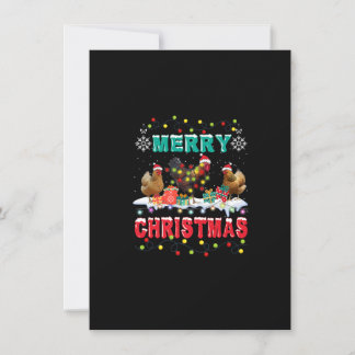 Convites Feliz Natal Papais noeis de frango Luzes Engraçada