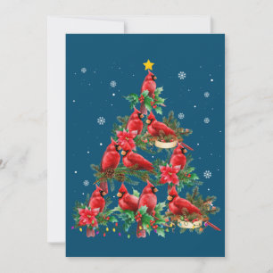 Convites Feliz Natal Pássaros Cardinal Mais Fofo Amantes Do
