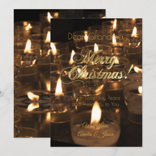 Convites Feliz Natal que queima a luz de vela das velas