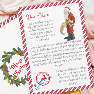 Convites Feliz Natal Santa Claus - Letra Polo Norte