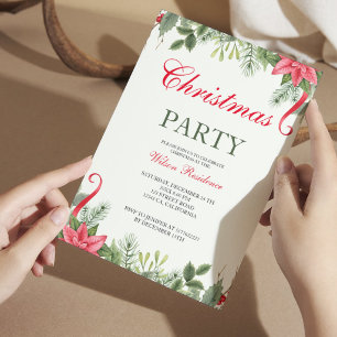 Convites Feliz Natal Tipografia Vermelha