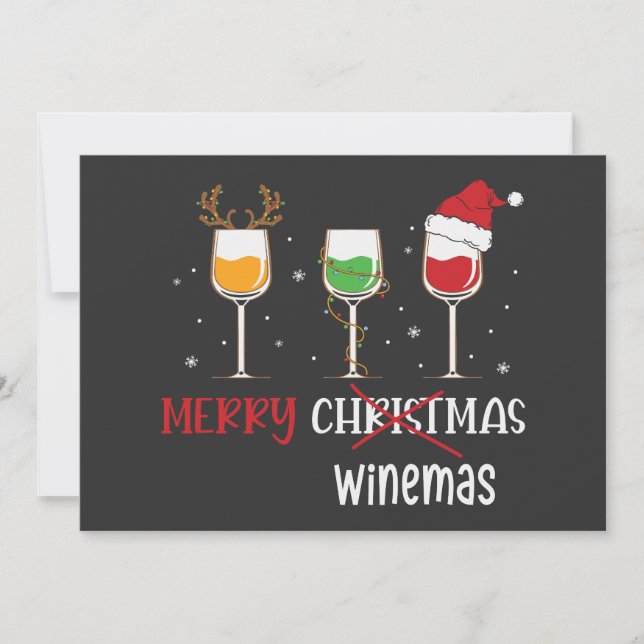 Convites Feliz Natal Vinho (Frente)