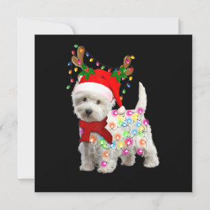 Convites Feliz Natal Xmas Westie Cachorro Rena Cosplay