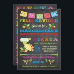 Convites Feliz Navidad Christmas Mistletoe Margaritas<br><div class="desc">Chalkboard Feliz Navidad Christmas Mistletoe e Margaritas Invitation com tipografia divertida. Apresenta papel picado banner,  holly,  taco e Margarita. Excelente para qualquer celebração de Natal no México.</div>