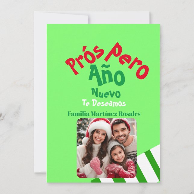 Convites Feliz Navidad Foto Feriados no Natal em Espanha (Verso)