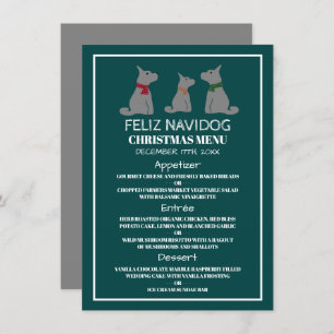 Convites Feliz Navidog, Menu de Natal Estilo Espanhol