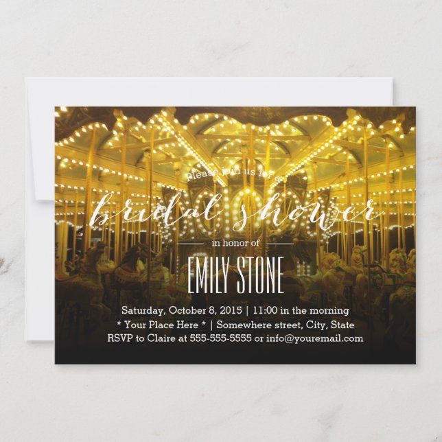 Convites Feliz noturna de verão - Chá de panela redondo (Frente)