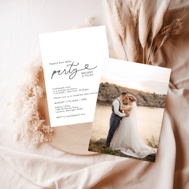 Convites Feliz Nunca Após Postar Foto De Recepção de casame (Criador carregado)